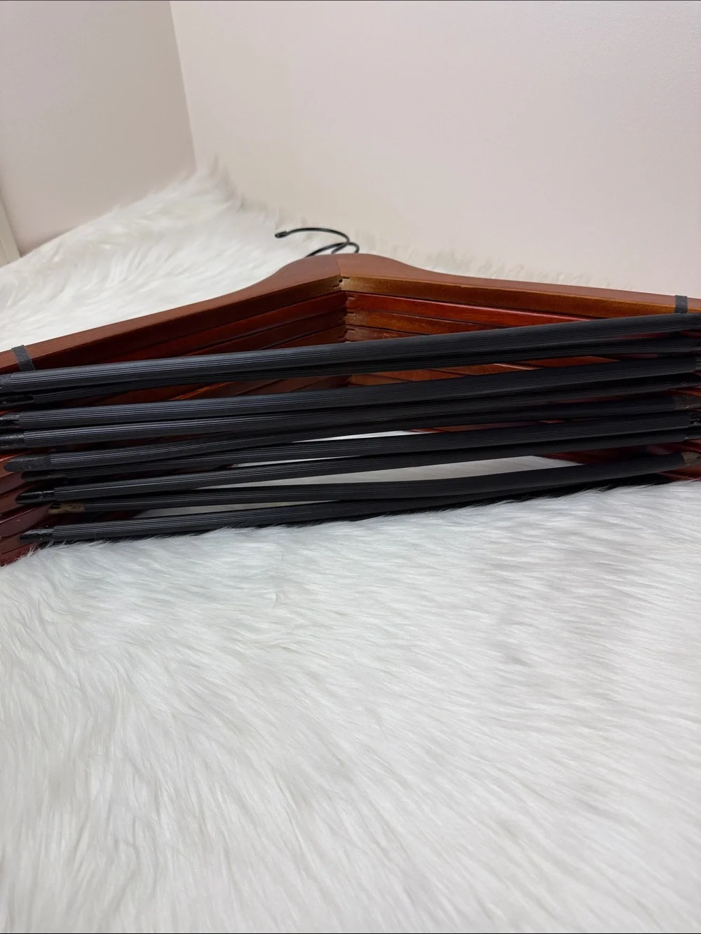 Brookstone Premium Wooden Suit Hangers in Mahogany - Set of 10